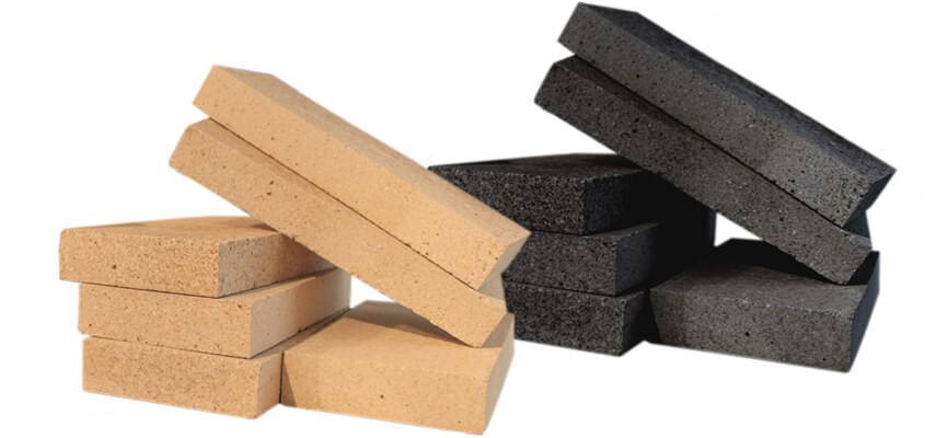 Firebricks and chamotte elements for lining heating appliances