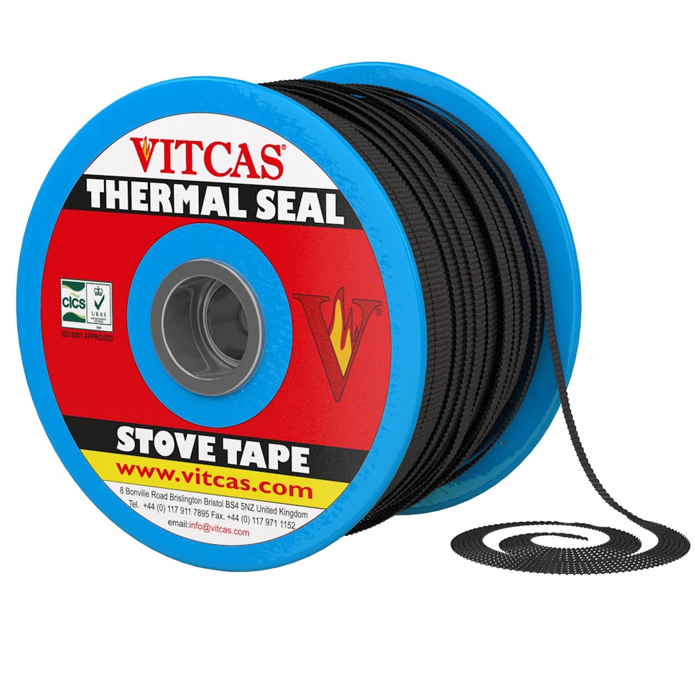 Black Vitcas glass fibre tape for compatible seals
